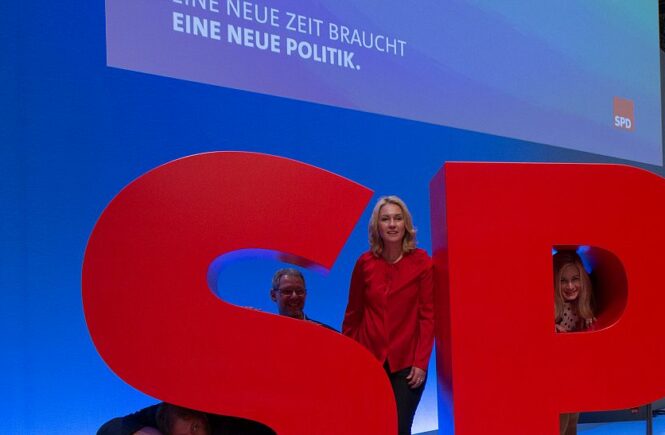 Manuela Schwesig auf dem SPD-Bundesparteitag 2018 in Wiesbaden